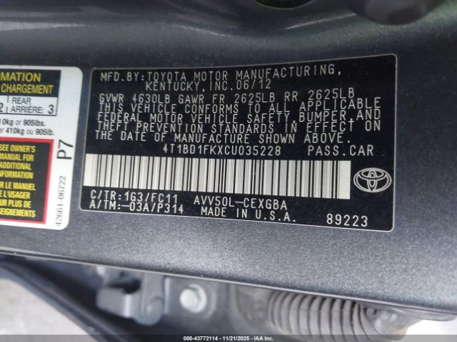 Toyota Camry Xle Image 6